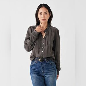 Faherty Willa Top Black Size XS Cottagecore